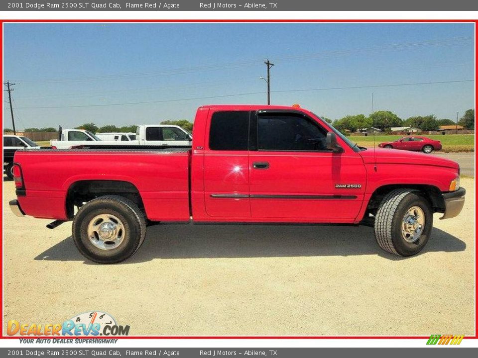 2001 Dodge Ram 2500 SLT Quad Cab Flame Red / Agate Photo #8