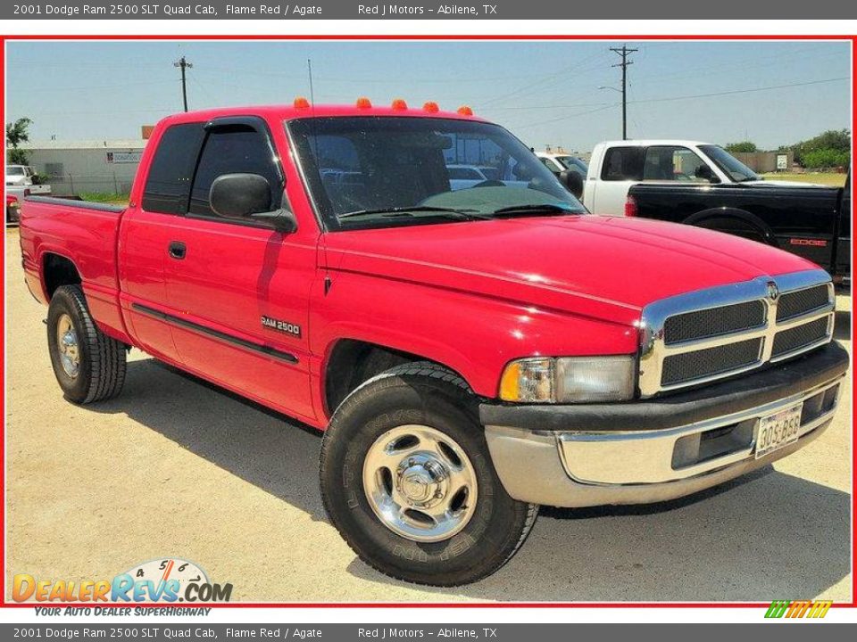 2001 Dodge Ram 2500 SLT Quad Cab Flame Red / Agate Photo #9