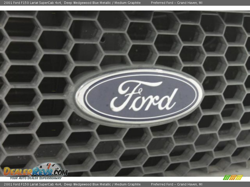 2001 Ford F150 Lariat SuperCab 4x4 Deep Wedgewood Blue Metallic / Medium Graphite Photo #5