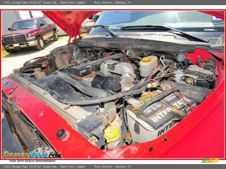 2001 Dodge Ram 2500 SLT Quad Cab Flame Red / Agate Photo #22