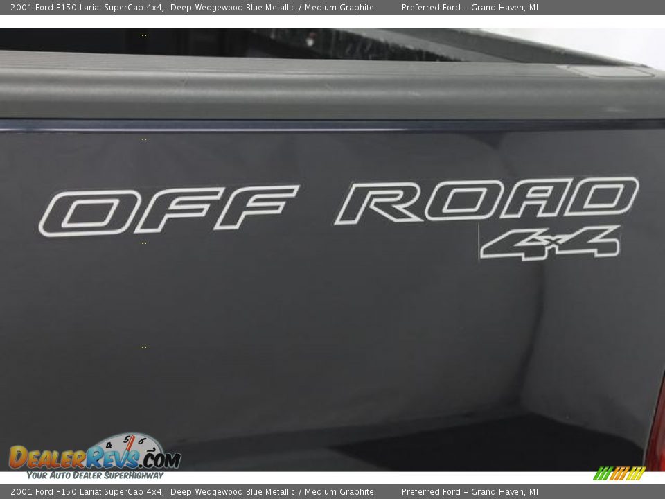 2001 Ford F150 Lariat SuperCab 4x4 Deep Wedgewood Blue Metallic / Medium Graphite Photo #15