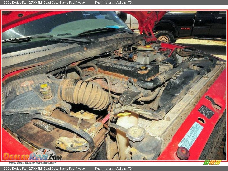 2001 Dodge Ram 2500 SLT Quad Cab Flame Red / Agate Photo #24