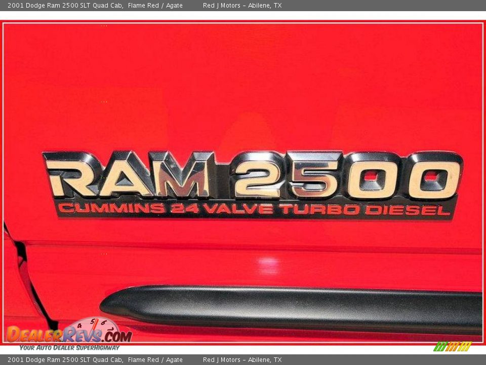 2001 Dodge Ram 2500 SLT Quad Cab Flame Red / Agate Photo #26