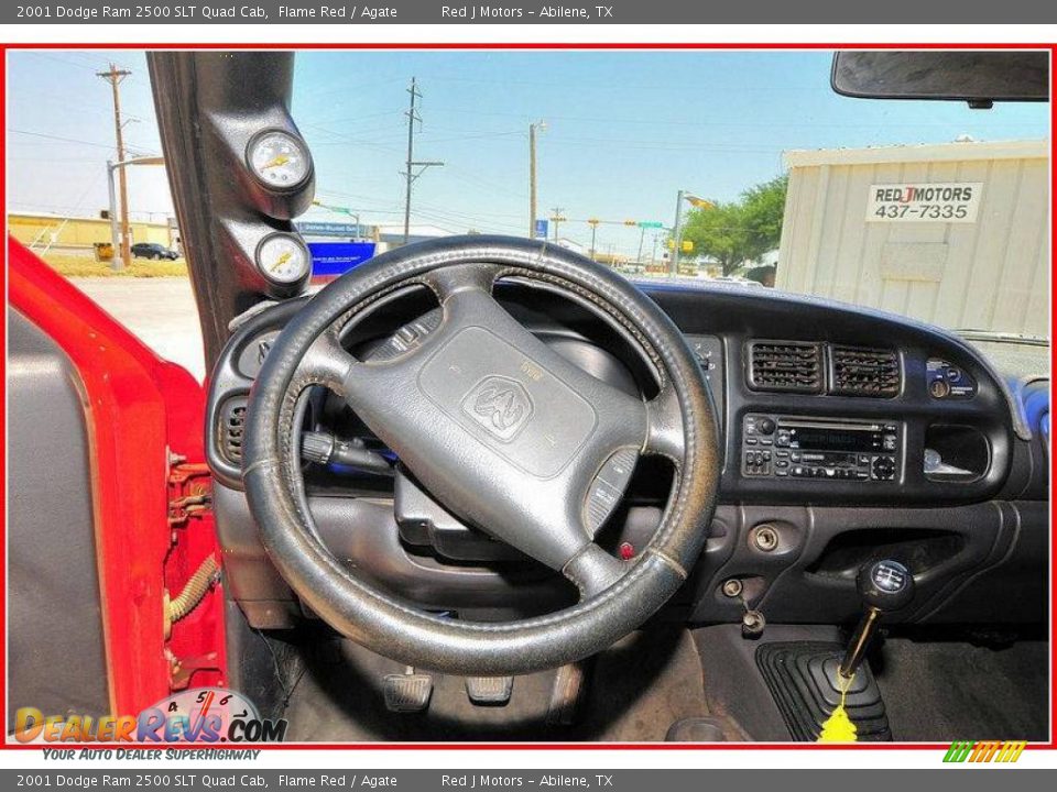 2001 Dodge Ram 2500 SLT Quad Cab Flame Red / Agate Photo #28