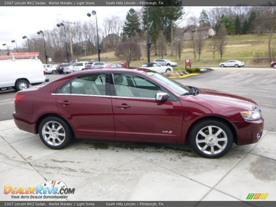 2007 Lincoln MKZ Sedan Merlot Metallic / Light Stone Photo #6