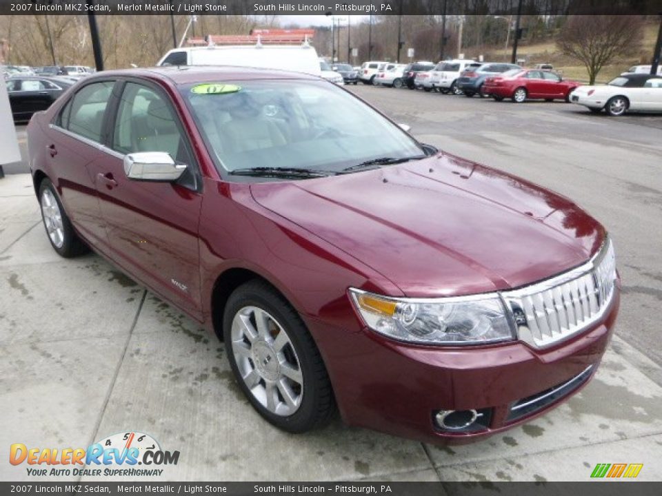 2007 Lincoln MKZ Sedan Merlot Metallic / Light Stone Photo #7