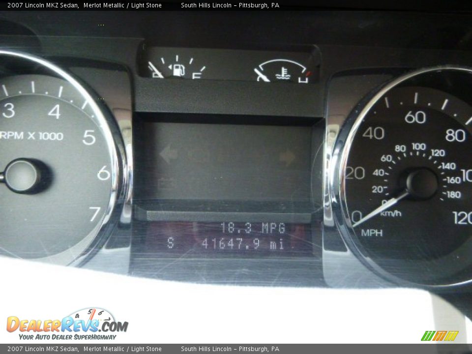 2007 Lincoln MKZ Sedan Merlot Metallic / Light Stone Photo #25