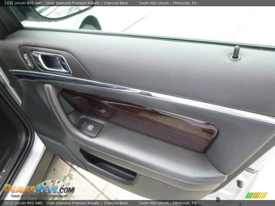 2012 Lincoln MKS AWD Silver Diamond Premium Metallic / Charcoal Black Photo #13
