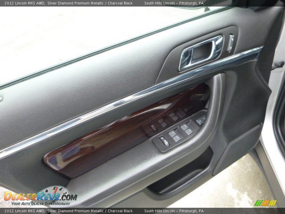 2012 Lincoln MKS AWD Silver Diamond Premium Metallic / Charcoal Black Photo #19