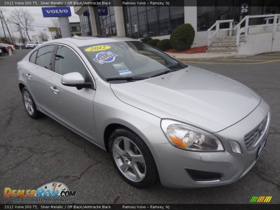 2012 Volvo S60 T5 Silver Metallic / Off Black/Anthracite Black Photo #1