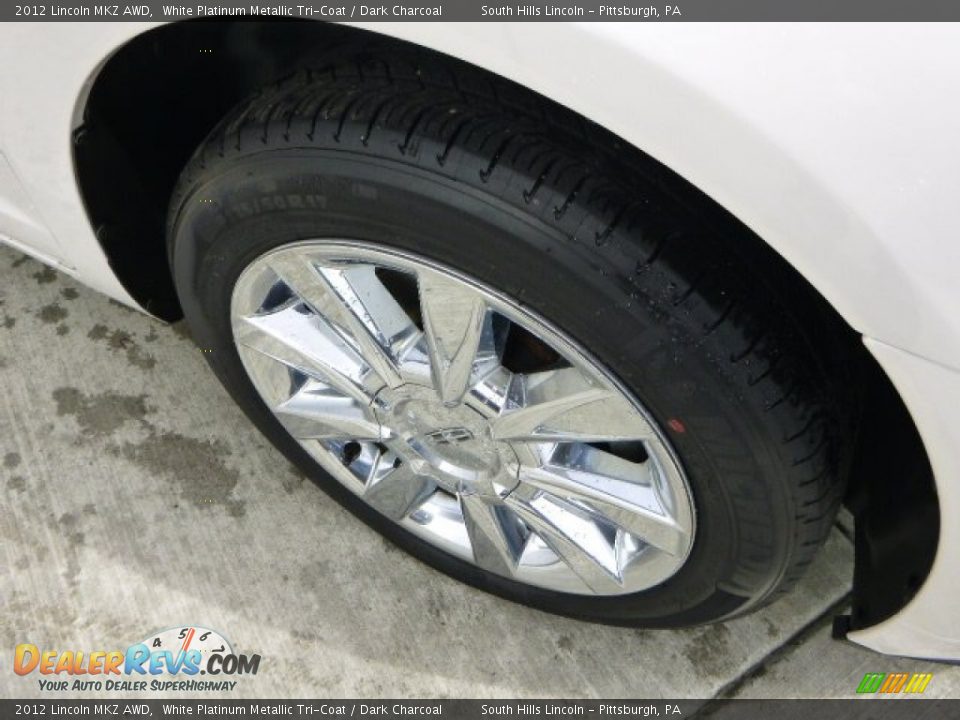 2012 Lincoln MKZ AWD White Platinum Metallic Tri-Coat / Dark Charcoal Photo #9