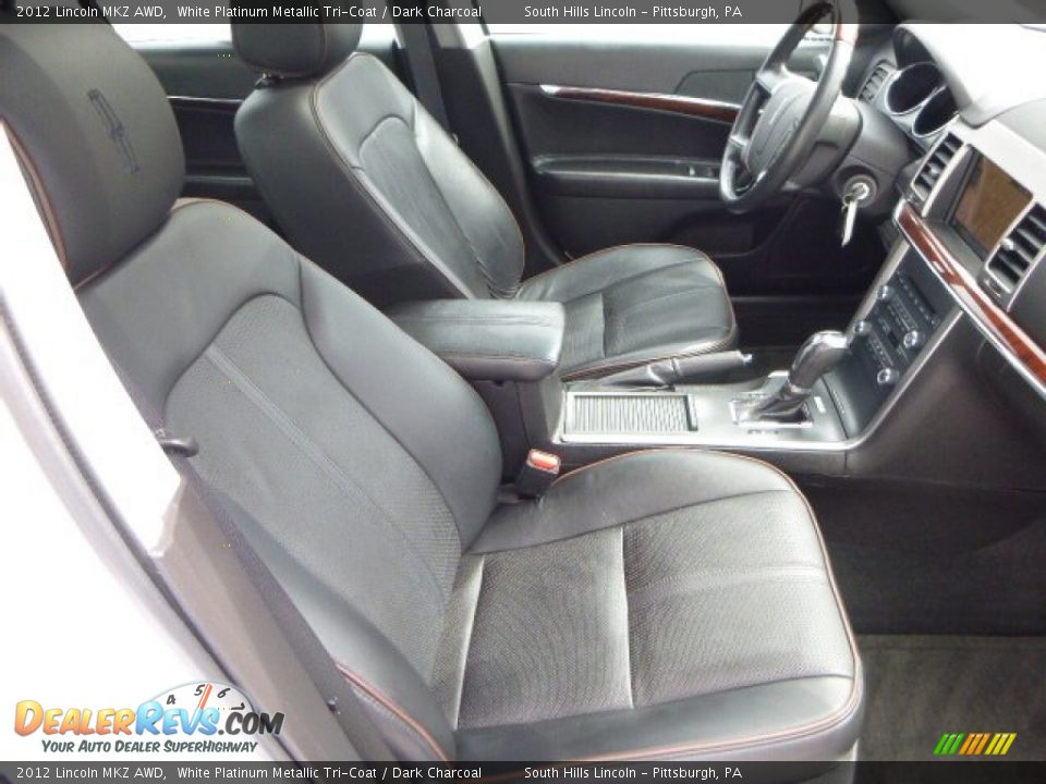 2012 Lincoln MKZ AWD White Platinum Metallic Tri-Coat / Dark Charcoal Photo #10