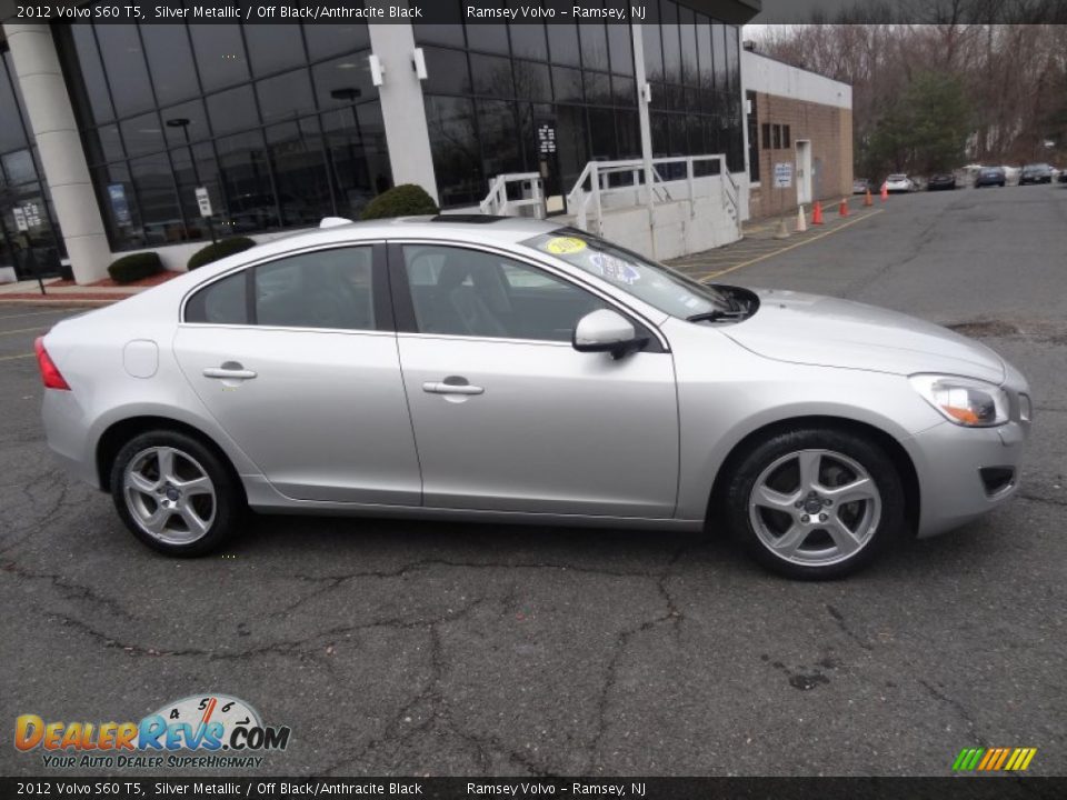 2012 Volvo S60 T5 Silver Metallic / Off Black/Anthracite Black Photo #2