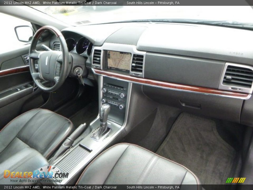 2012 Lincoln MKZ AWD White Platinum Metallic Tri-Coat / Dark Charcoal Photo #11