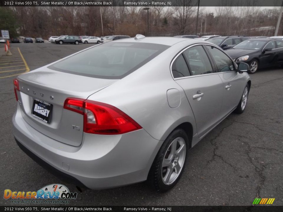2012 Volvo S60 T5 Silver Metallic / Off Black/Anthracite Black Photo #3