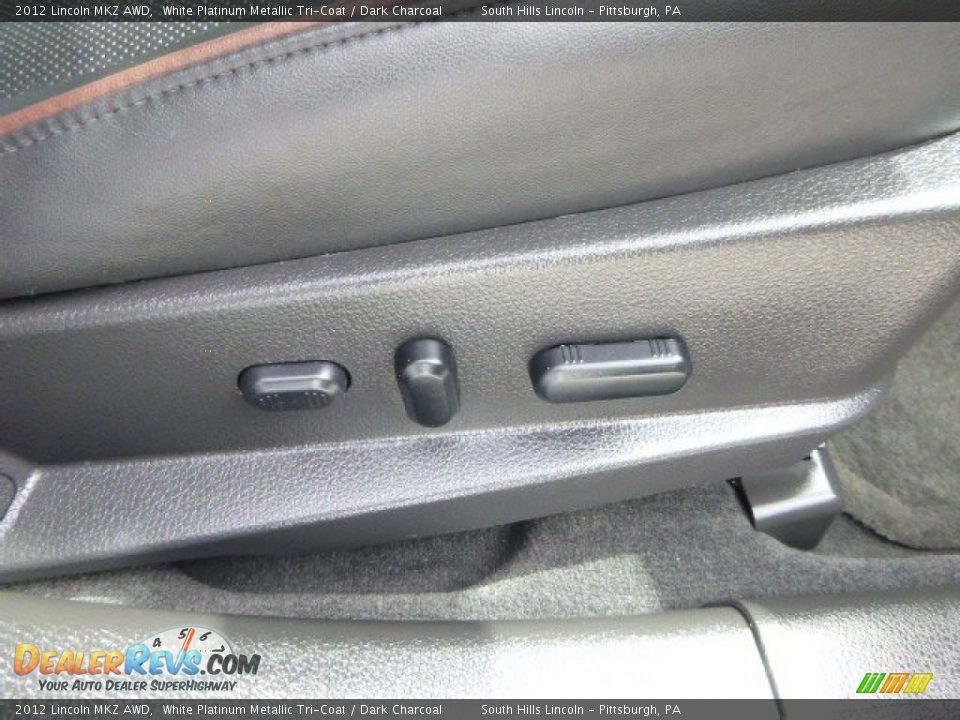 2012 Lincoln MKZ AWD White Platinum Metallic Tri-Coat / Dark Charcoal Photo #12