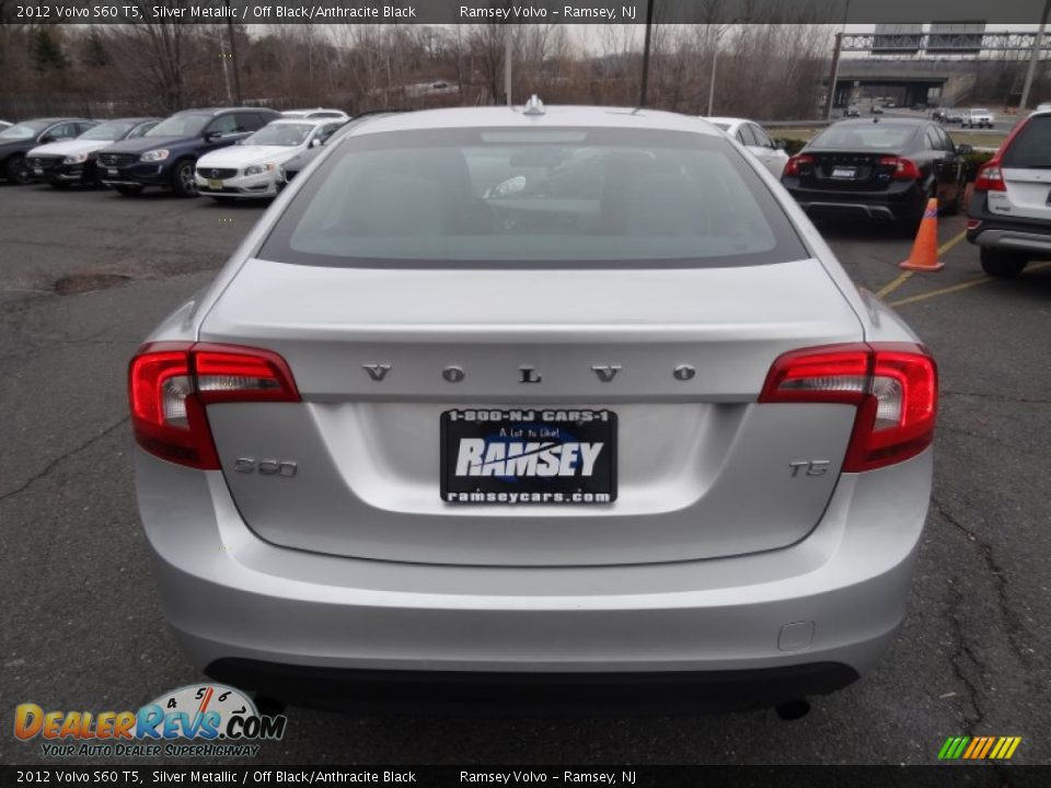 2012 Volvo S60 T5 Silver Metallic / Off Black/Anthracite Black Photo #4