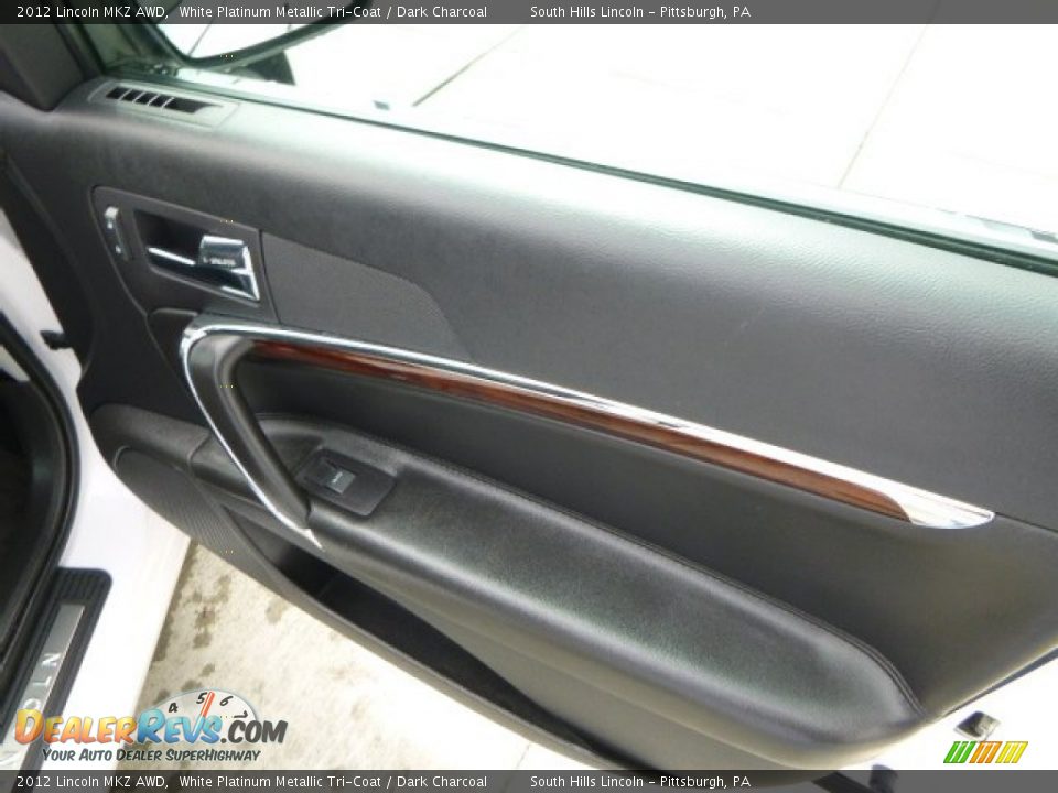 2012 Lincoln MKZ AWD White Platinum Metallic Tri-Coat / Dark Charcoal Photo #13