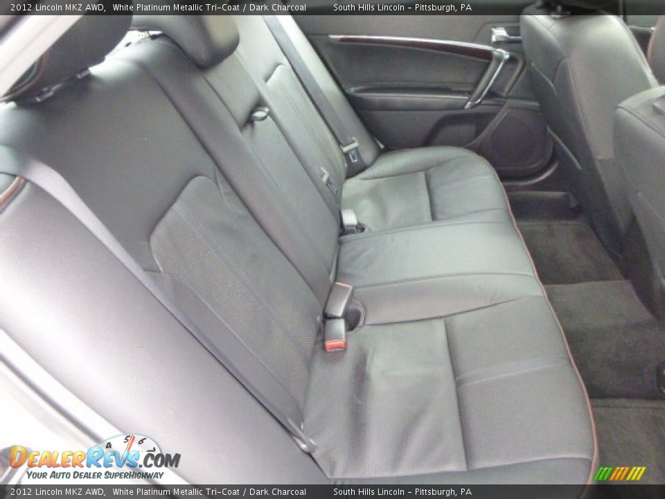 2012 Lincoln MKZ AWD White Platinum Metallic Tri-Coat / Dark Charcoal Photo #14