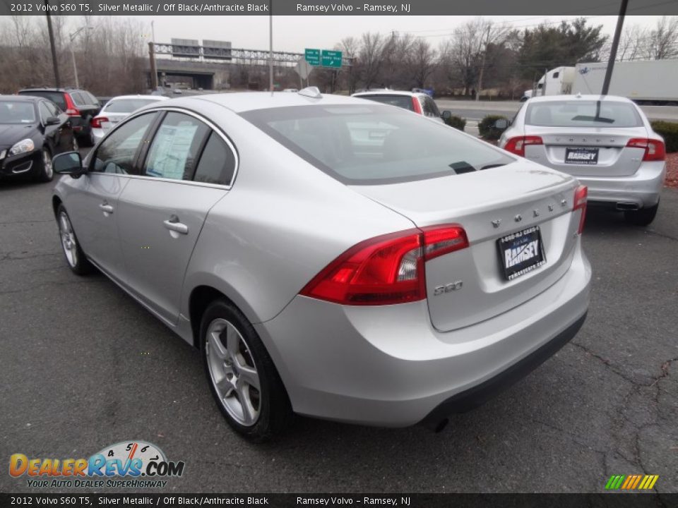 2012 Volvo S60 T5 Silver Metallic / Off Black/Anthracite Black Photo #6