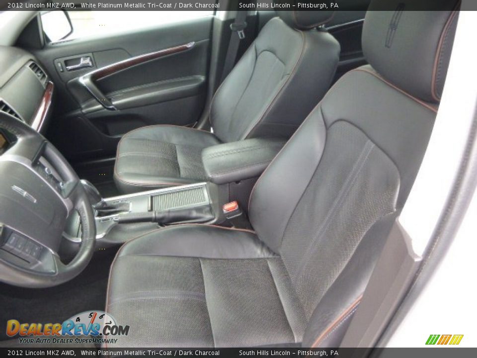2012 Lincoln MKZ AWD White Platinum Metallic Tri-Coat / Dark Charcoal Photo #15
