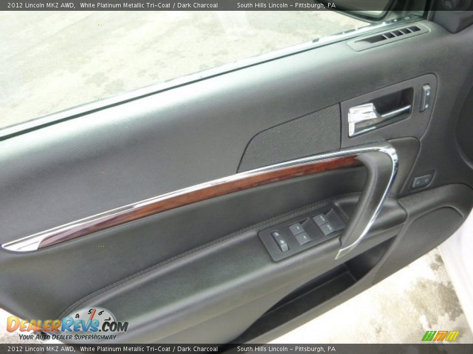 2012 Lincoln MKZ AWD White Platinum Metallic Tri-Coat / Dark Charcoal Photo #18