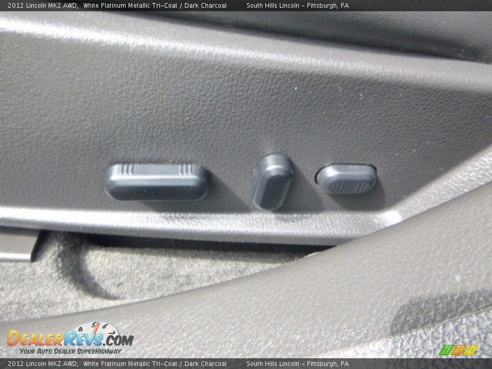 2012 Lincoln MKZ AWD White Platinum Metallic Tri-Coat / Dark Charcoal Photo #19