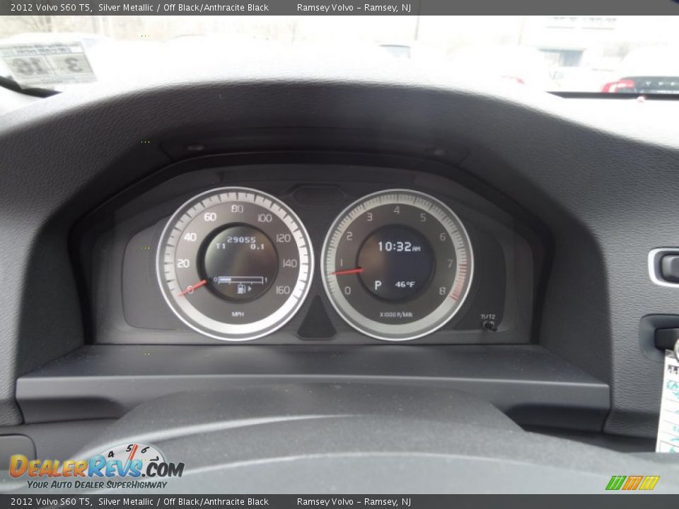 2012 Volvo S60 T5 Silver Metallic / Off Black/Anthracite Black Photo #11