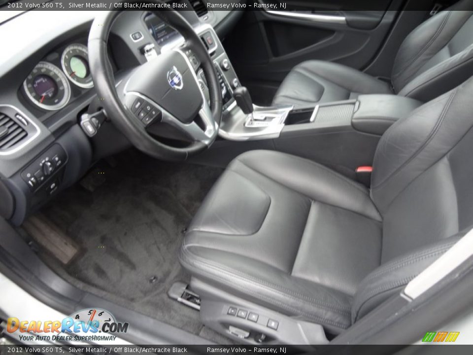 2012 Volvo S60 T5 Silver Metallic / Off Black/Anthracite Black Photo #14