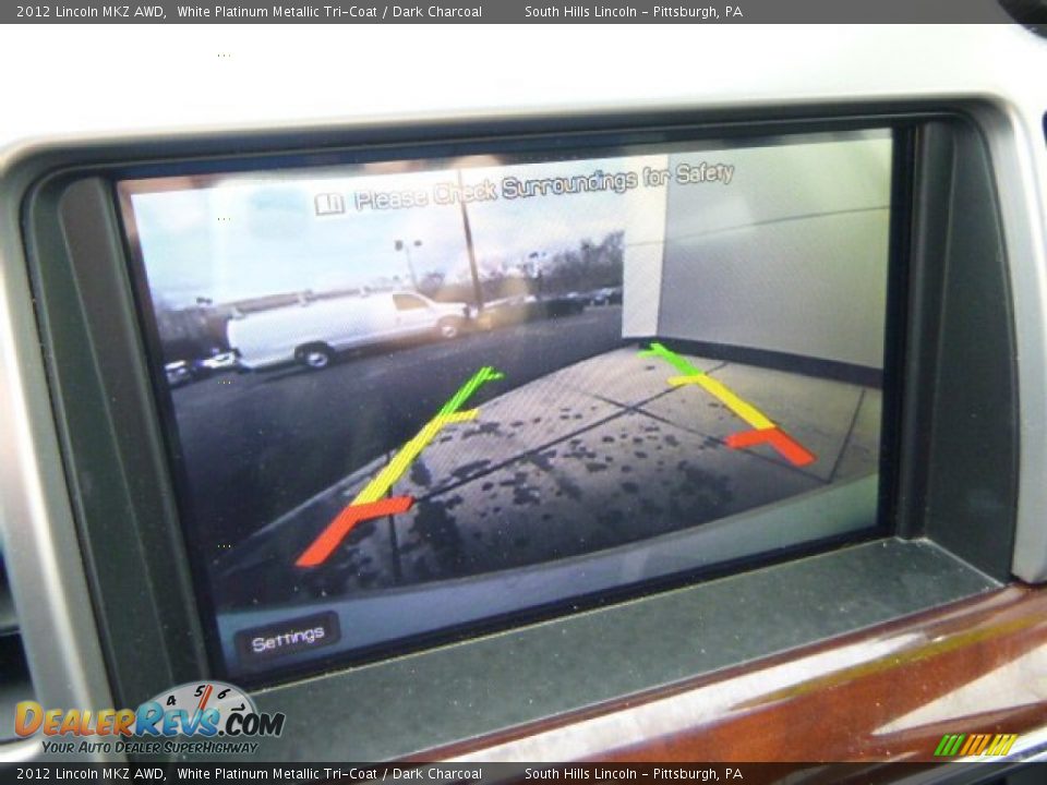 2012 Lincoln MKZ AWD White Platinum Metallic Tri-Coat / Dark Charcoal Photo #25