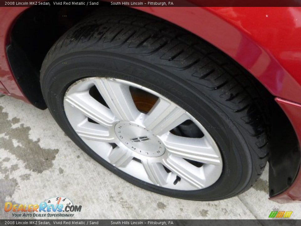 2008 Lincoln MKZ Sedan Vivid Red Metallic / Sand Photo #9