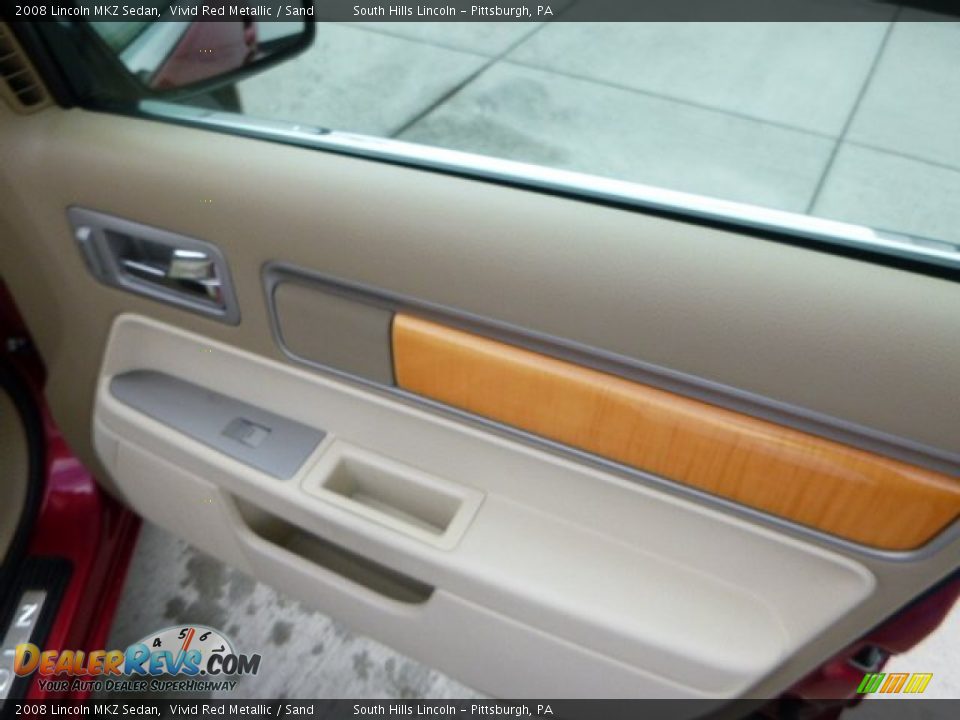 2008 Lincoln MKZ Sedan Vivid Red Metallic / Sand Photo #13
