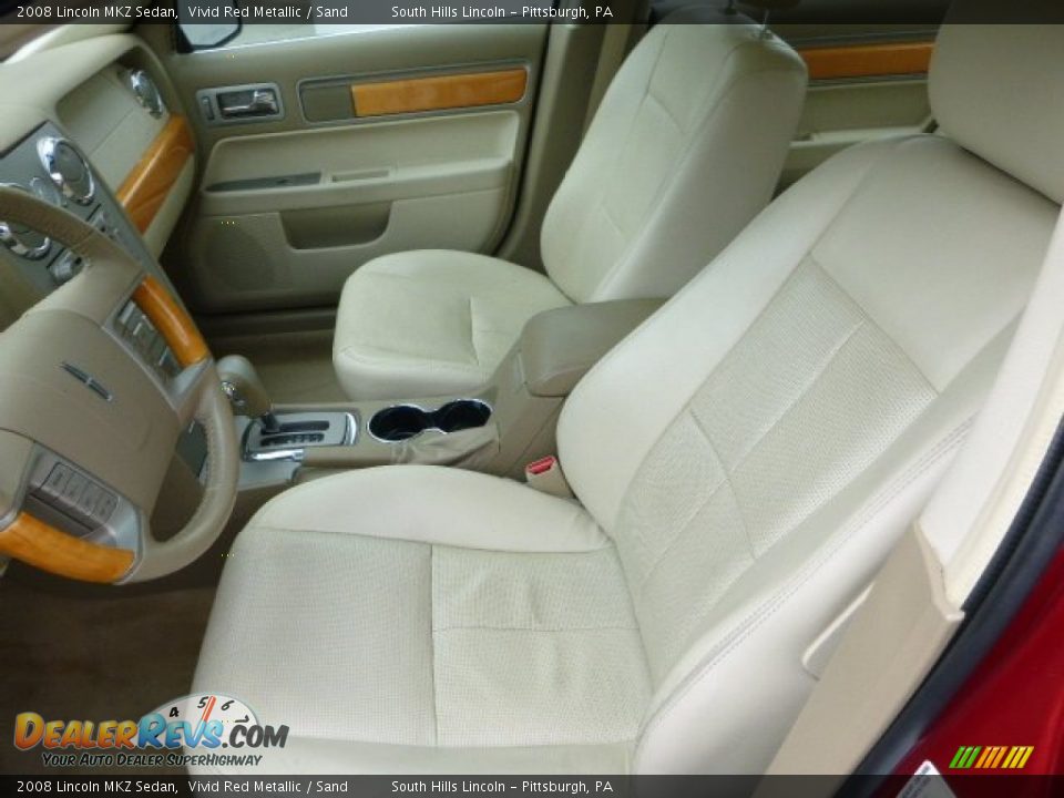 2008 Lincoln MKZ Sedan Vivid Red Metallic / Sand Photo #15