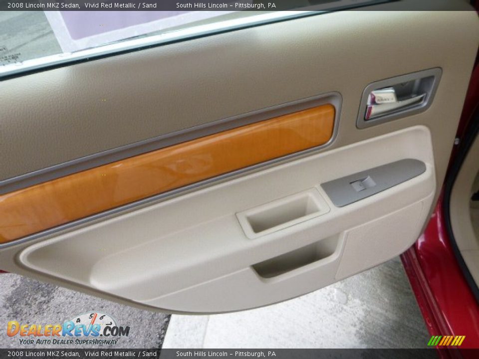 2008 Lincoln MKZ Sedan Vivid Red Metallic / Sand Photo #18