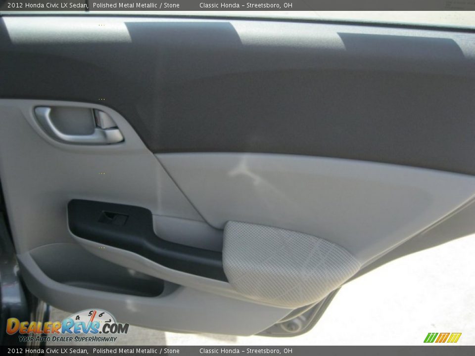 2012 Honda Civic LX Sedan Polished Metal Metallic / Stone Photo #32