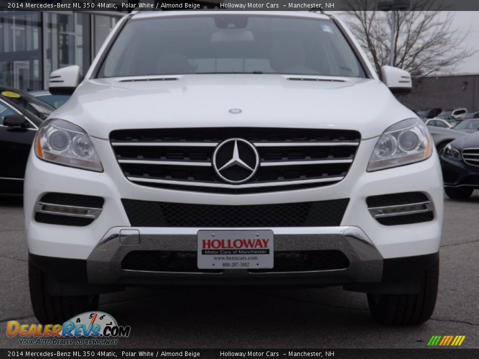 2014 Mercedes-Benz ML 350 4Matic Polar White / Almond Beige Photo #2