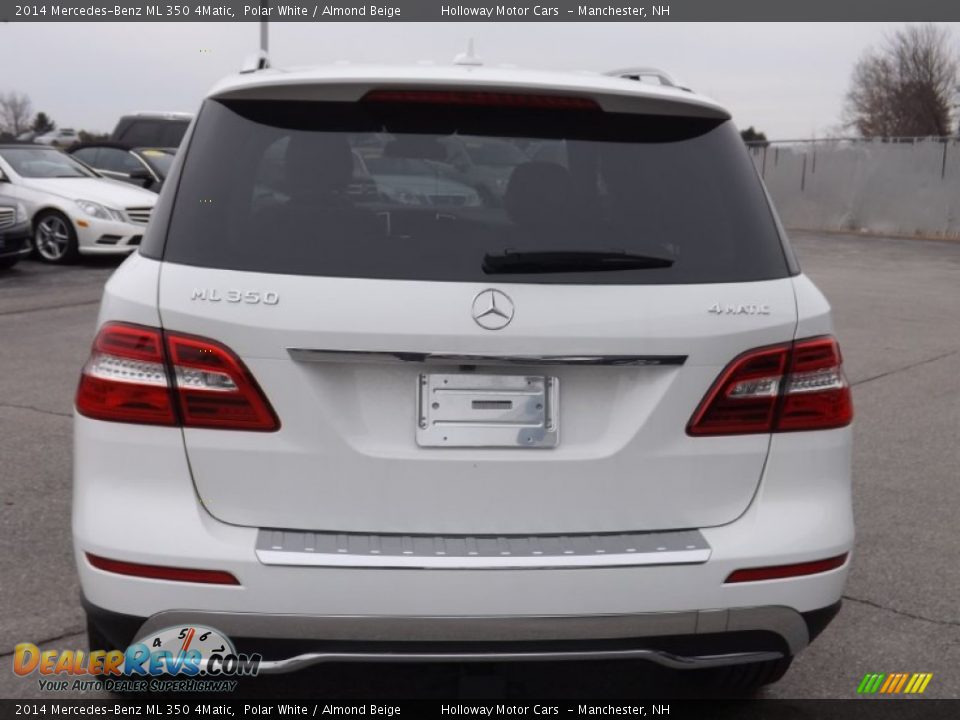 2014 Mercedes-Benz ML 350 4Matic Polar White / Almond Beige Photo #4