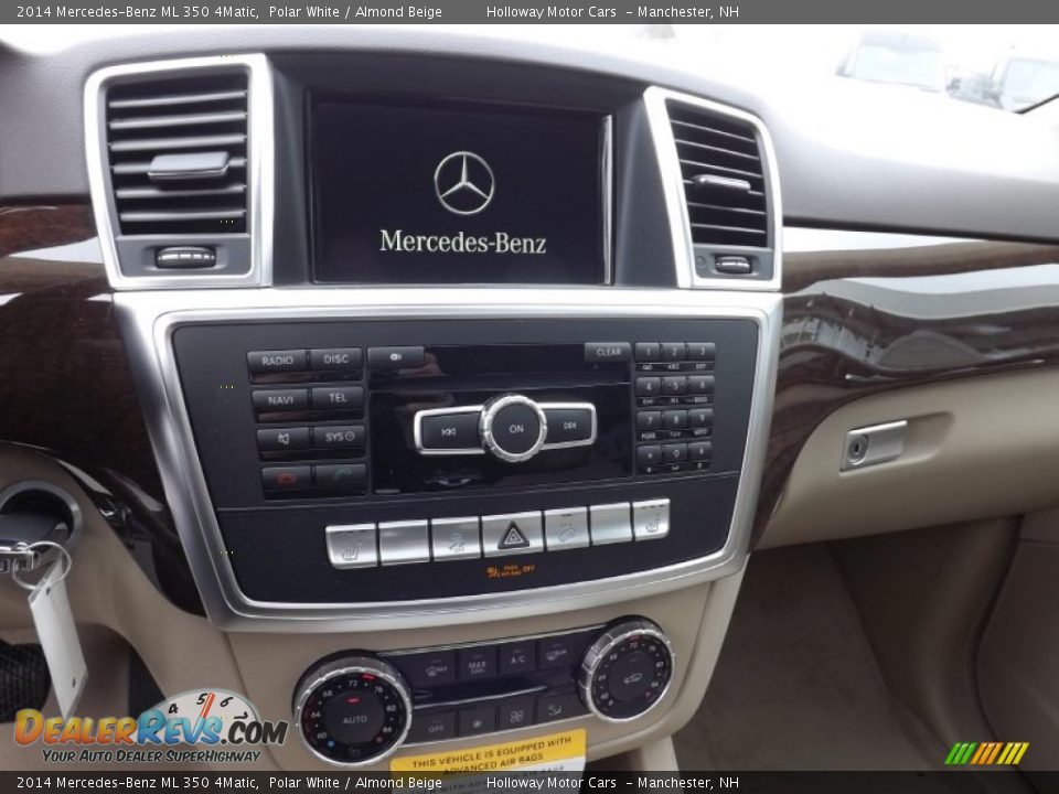 2014 Mercedes-Benz ML 350 4Matic Polar White / Almond Beige Photo #12