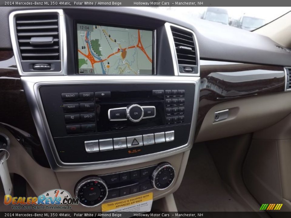 2014 Mercedes-Benz ML 350 4Matic Polar White / Almond Beige Photo #13