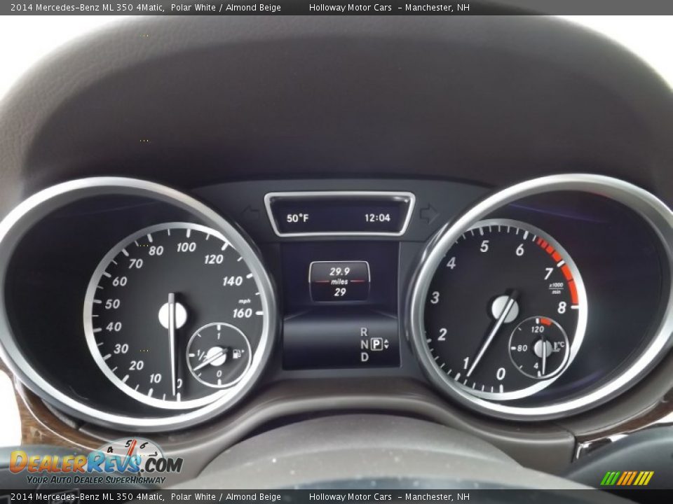 2014 Mercedes-Benz ML 350 4Matic Polar White / Almond Beige Photo #15