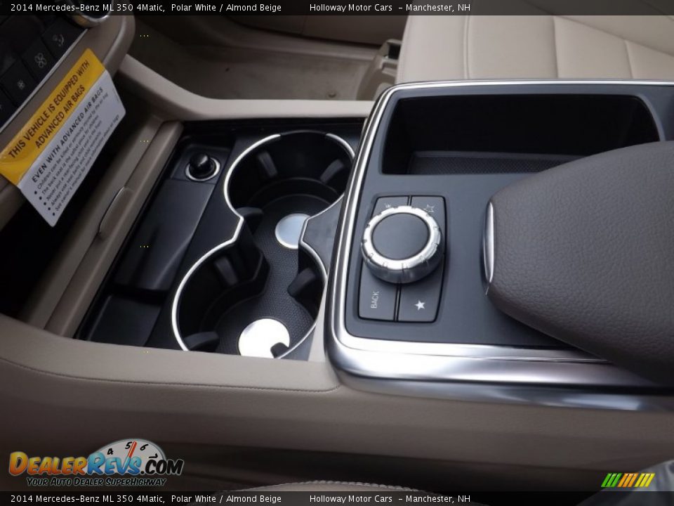 2014 Mercedes-Benz ML 350 4Matic Polar White / Almond Beige Photo #18