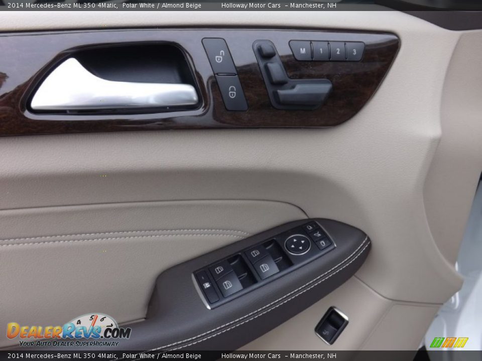 2014 Mercedes-Benz ML 350 4Matic Polar White / Almond Beige Photo #19