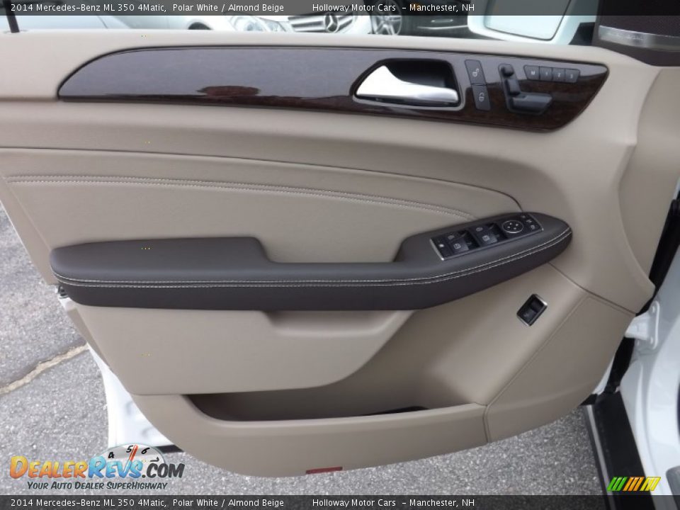 2014 Mercedes-Benz ML 350 4Matic Polar White / Almond Beige Photo #20