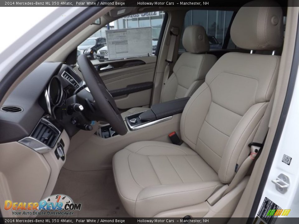 2014 Mercedes-Benz ML 350 4Matic Polar White / Almond Beige Photo #21