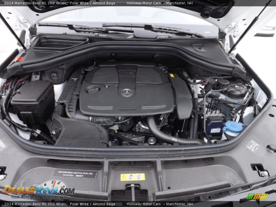 2014 Mercedes-Benz ML 350 4Matic Polar White / Almond Beige Photo #22
