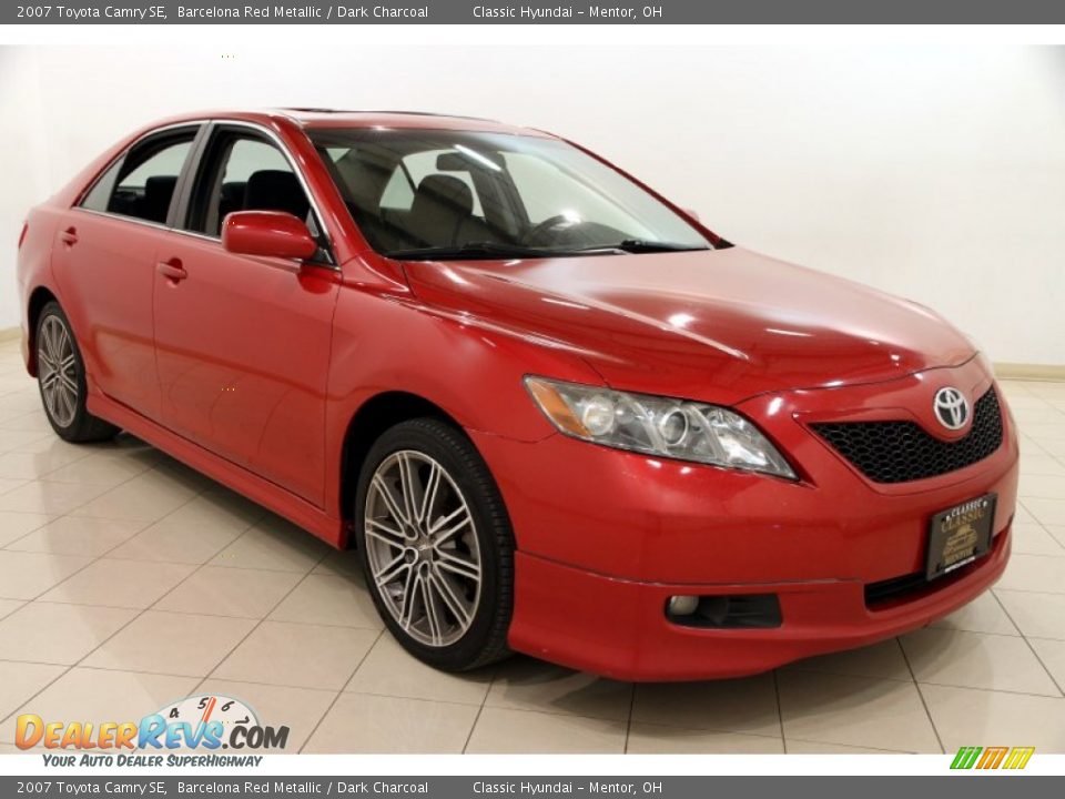 2007 Toyota Camry SE Barcelona Red Metallic / Dark Charcoal Photo #1