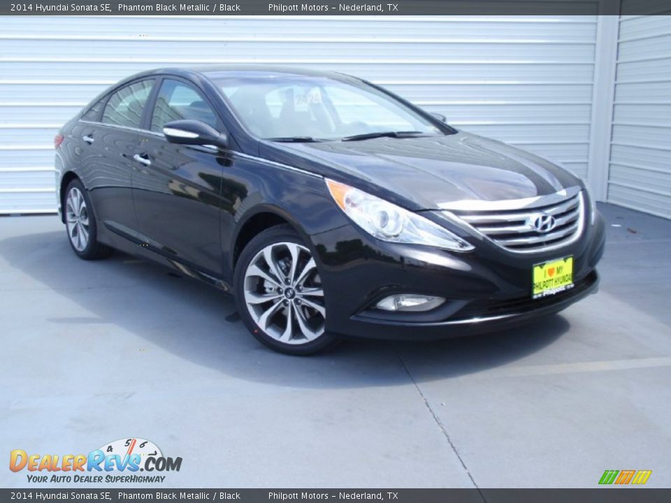 2014 Hyundai Sonata SE Phantom Black Metallic / Black Photo #1