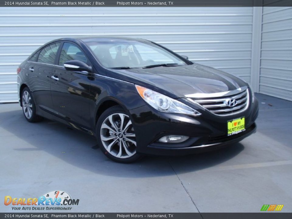 2014 Hyundai Sonata SE Phantom Black Metallic / Black Photo #2