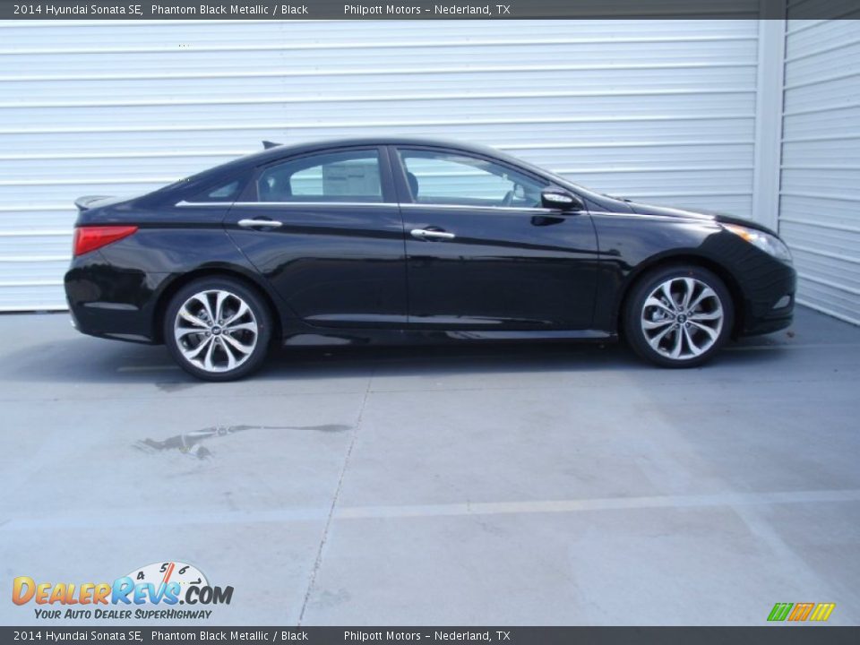 2014 Hyundai Sonata SE Phantom Black Metallic / Black Photo #3