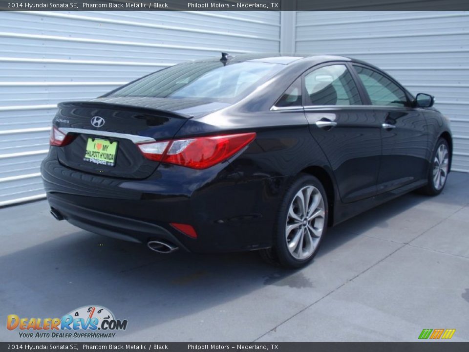 2014 Hyundai Sonata SE Phantom Black Metallic / Black Photo #4